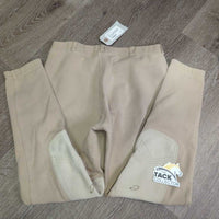 Hvy Cotton Breeches, Pull On *gc, older, discolored seat & legs, mnr undone stitching, pills, rubs
