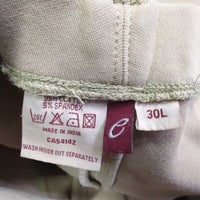 Hvy Cotton Breeches, Pull On *gc, older, discolored seat & legs, mnr undone stitching, pills, rubs
