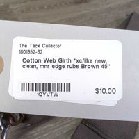 Cotton Web Girth *xc/like new, clean, mnr edge rubs

