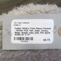 Fleece Pommel - Wither Pad *fair, older, clumpy, dingy, snags, rubs, pills, thin spots
