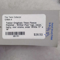 Thick Fleece Pommel - Wither Pad *vgc, clean, hairy, mnr stains, older
