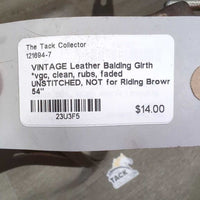 VINTAGE Soft Leather Balding Girth *vgc, clean, rubs, faded UNSTITCHED, NOT for RIding
