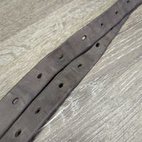 Thick Wide Soft Stirrup Leathers *gc, older, rubs, UNSTITCHED, xholes, stretched

