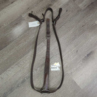 Wide Thick Flat Breastplate, snaps *gc/fair, older, dirt, residue, xholes, repaired, cracks
