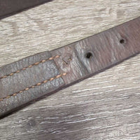 Wide Thick Flat Breastplate, snaps *gc/fair, older, dirt, residue, xholes, repaired, cracks
