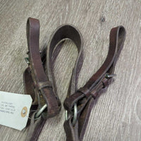 Wide Thick Flat Breastplate, snaps *gc/fair, older, dirt, residue, xholes, repaired, cracks

