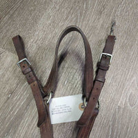 Wide Thick Flat Breastplate, snaps *gc/fair, older, dirt, residue, xholes, repaired, cracks
