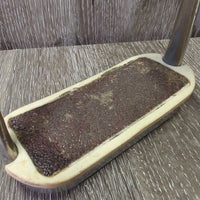 1 ONLY Fine Hvy Stirrup Iron, sandpaper grip *gc/fair, clean, older, residue, scrapes, bubbled, too big grip
