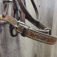 FS Bridle *gc, older, creases, clean, tight keepers, film/residue, sticky, stiff
