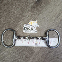 Thick Hvy Slow Twist Eggbutt Snaffle Bit *vgc, clean, mnr scratches, chews & residue
