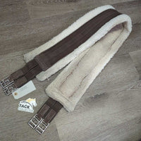 Cotton Web Thick Fleece Girth, 2x els *gc, clean, older, stains, clumpy, thin & rubbed edges
