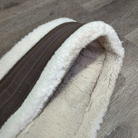 Cotton Web Thick Fleece Girth, 2x els *gc, clean, older, stains, clumpy, thin & rubbed edges
