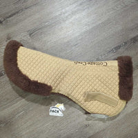 Quilt Rolled Fleece Half Pad, tabs *xc, mnr puckers & hair
