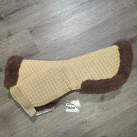 Quilt Rolled Fleece Half Pad, tabs *xc, mnr puckers & hair

