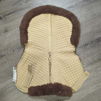 Quilt Rolled Fleece Half Pad, tabs *xc, mnr puckers & hair

