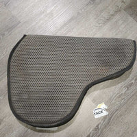 Hvy Double Sided Neoprene Fitted Saddle Pad *gc, clean, stains, older?, v.hairy, faded
