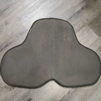 Hvy Double Sided Neoprene Fitted Saddle Pad *gc, clean, stains, older?, v.hairy, faded
