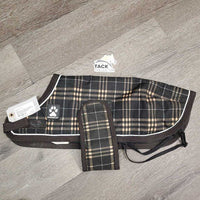 200g? Winter Dog Coat , 2 legs *vgc/gc, residue, rubs, dirt, hairy velcro, threads
