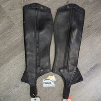 Leather Half Chaps *vgc, mnr dirt, rubbed & hair

