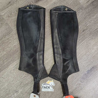 Leather Half Chaps *vgc, mnr dirt, rubbed & hair
