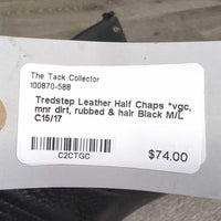 Leather Half Chaps *vgc, mnr dirt, rubbed & hair
