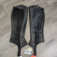 Leather Half Chaps *vgc, mnr dirt, rubbed & hair

