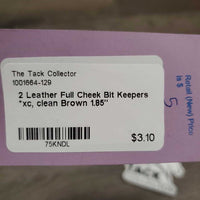 2 Leather Full Cheek Bit Keepers *xc, clean
