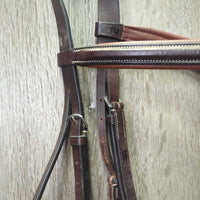 Rsd/Padded Bridle, Rsd Braided Reins *xc, NO Noseband, clean, mnr scrapes, dirt & creases
