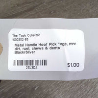 Metal Handle Hoof Pick *vgc, mnr dirt, rust, chews & dents
