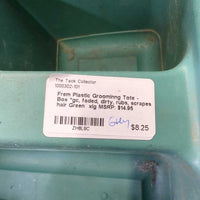 Plastic Groominng Tote - Box *gc, faded, dirty, rubs, scrapes, hair
