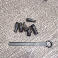 Leather Hole Punch, bag, 6 replacement punches, tool *new
