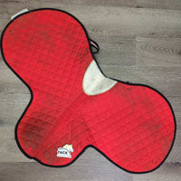 Thin Fitted Quilt Saddle Pad*gc, dirty, stains, rough edge, older
