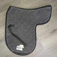 Fitted Quilt Saddle Pad *gc/fair, older, v.faded, v.clumpy, rubs, holey, stains
