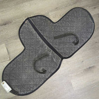 Fitted Quilt Saddle Pad *gc/fair, older, v.faded, v.clumpy, rubs, holey, stains
