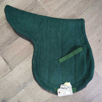 Fitted Felt Lined & Fleece Saddle Pad *gc, clean, rubs, hairy, clumpy & pills, older
