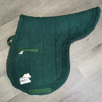 Fitted Felt Lined & Fleece Saddle Pad *gc, clean, rubs, hairy, clumpy & pills, older

