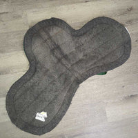 Fitted Felt Lined & Fleece Saddle Pad *gc, clean, rubs, hairy, clumpy & pills, older
