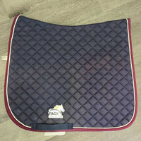 Quilt Dressage Saddle Pad *gc, clean, v.faded, stains, mnr hair, discolored, rubs, pills
