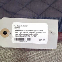 Quilt Dressage Saddle Pad *gc, clean, v.faded, stains, mnr hair, discolored, rubs, pills
