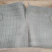Quilt Dressage Pad, 1x piping *vgc, clean, mnr pills, threads, rubs, hair, stains
