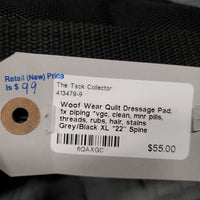 Quilt Dressage Pad, 1x piping *vgc, clean, mnr pills, threads, rubs, hair, stains
