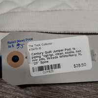 Quilt Jumper Pad, 1x piping *vgc/gc, clean, stains, hair, mnr pills, threads
