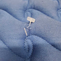 Quilt Jumper Pad, 1x piping *gc, mnr hair, dirt, pills, tear, stains, rubs
