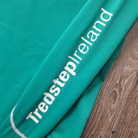 LS Shirt, 1/3 Zip Up *vgc, puckered edges & seams, shrunk?, crinkled & bubbled collar
