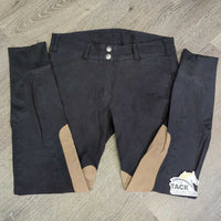 Euro Seat Breeches *gc, clean, faded, seam puckers, mnr rubs, pills & stains
