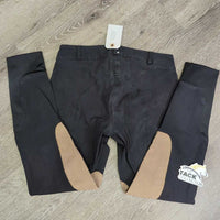Euro Seat Breeches *gc, clean, faded, seam puckers, mnr rubs, pills & stains
