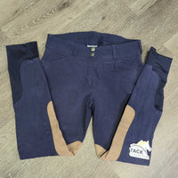 Euro Seat Breeches *gc, clean, v.faded, seam puckers, rubs, pills, stains

