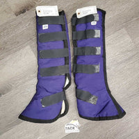 Front & Hind Shipping Boots, Fleece Lined *xc, hairy velcro, clean, mnr hairy, older
