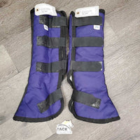 Front & Hind Shipping Boots, Fleece Lined *xc, hairy velcro, clean, mnr hairy, older
