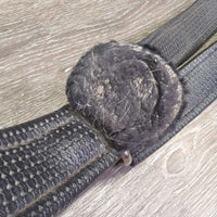 Nylon Web & Neoprene Western Breastcollar *gc, clean, stains, faded, rust, older, mnr hairy seams
